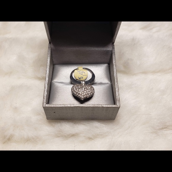 Silver 925 Women’s Crystal Heart Ring Size 7.5 - Picture 7 of 8
